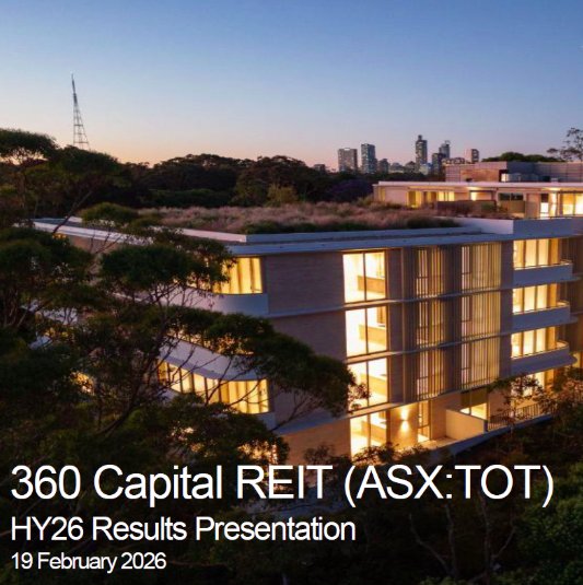 360 Capital REIT (ASX TOT) HY26 Results Presentation UPDATED