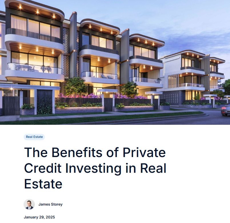 The Benefits of Private Credit Investing in Real Estate